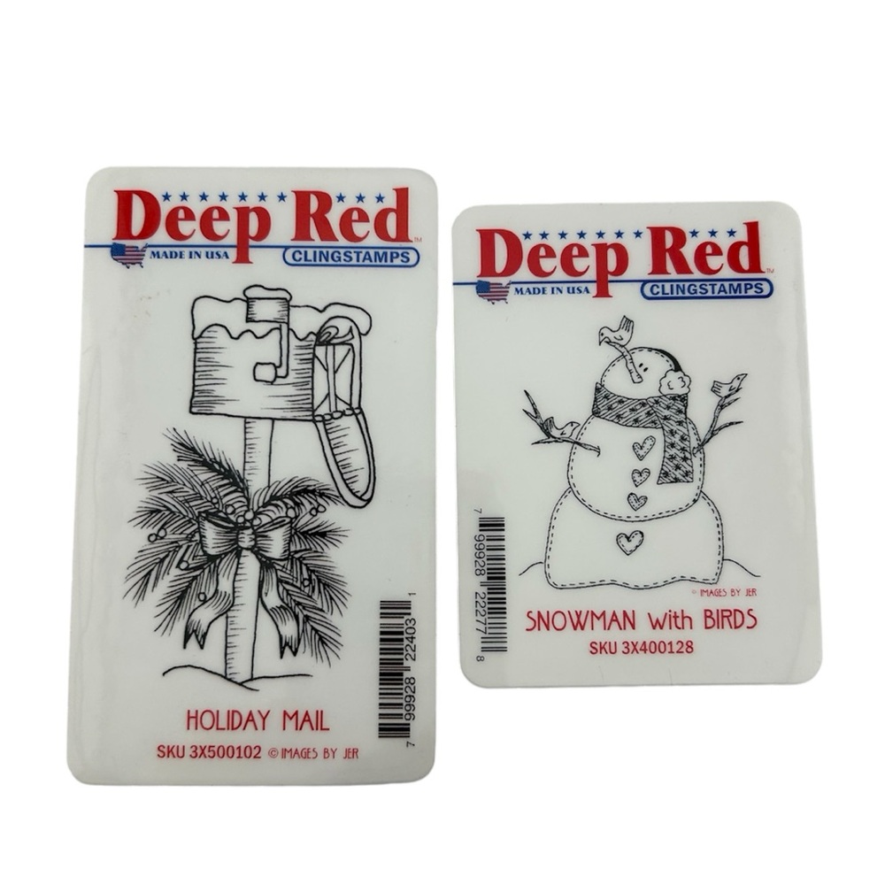 Lot of 2 Rubber Stamps by Deep Red